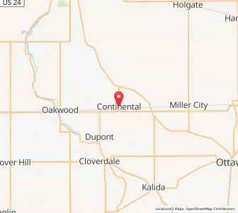 Map of Continental, Ohio