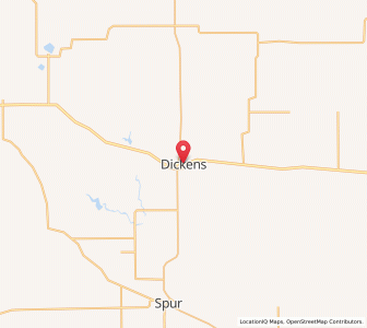 Map of Dickens, Texas