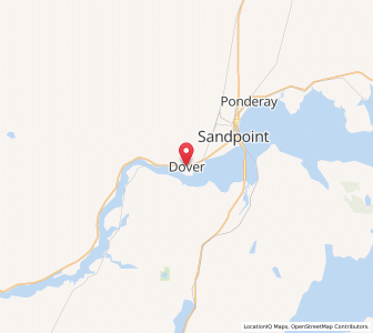 Map of Dover, Idaho