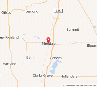 Map of Ellendale, Minnesota
