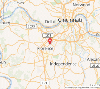 Map of Elsmere, Kentucky