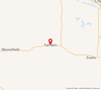 Map of Farnam, Nebraska