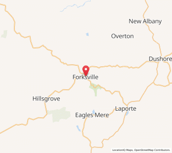 Map of Forksville, Pennsylvania