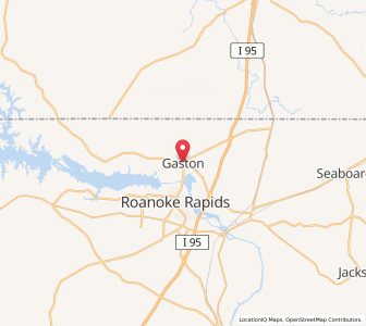 Map of Gaston, North Carolina