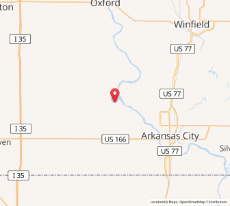 Map of Geuda Springs, Kansas
