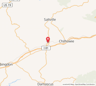 Map of Glade Spring, Virginia