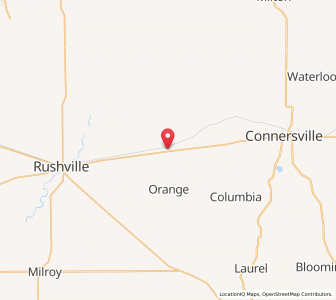 Map of Glenwood, Indiana