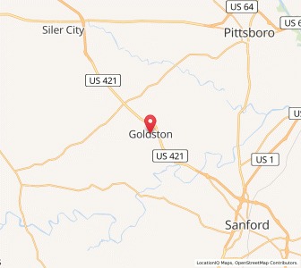 Map of Goldston, North Carolina