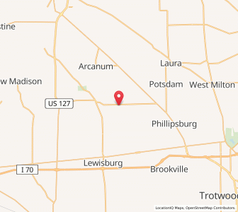 Map of Gordon, Ohio