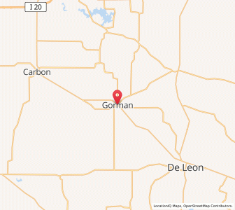 Map of Gorman, Texas