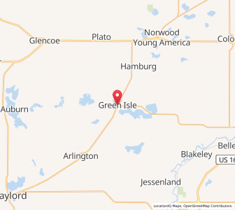 Map of Green Isle, Minnesota