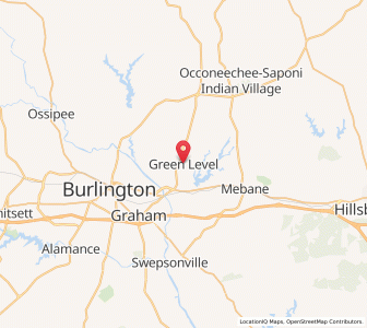 Map of Green Level, North Carolina