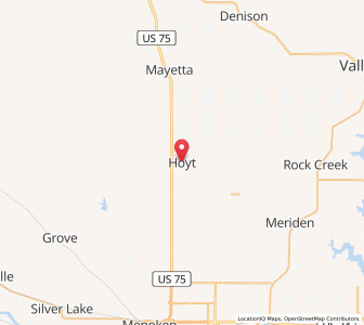 Map of Hoyt, Kansas