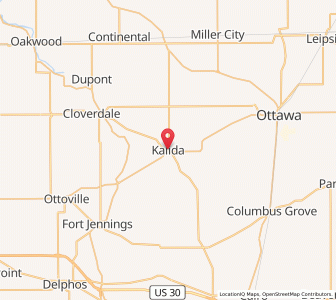 Map of Kalida, Ohio
