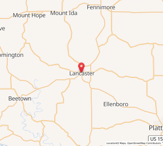 Map of Lancaster, Wisconsin