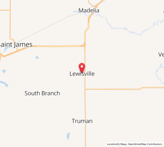 Map of Lewisville, Minnesota