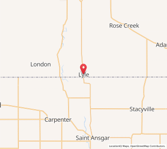 Map of Lyle, Minnesota