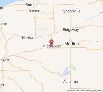 Map of Middleport, New York
