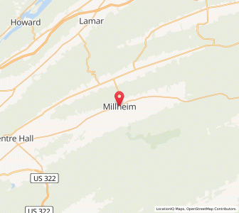 Map of Millheim, Pennsylvania