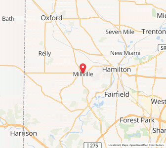 Map of Millville, Ohio