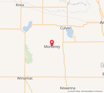 Map of Monterey, Indiana