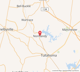 Map of Normandy, Tennessee