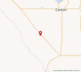 Map of Oakwood, Oklahoma