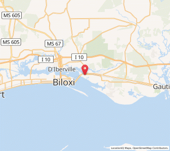 Map of Ocean Springs, Mississippi