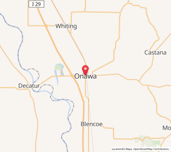 Map of Onawa, Iowa