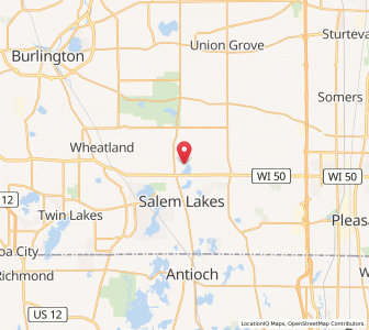 Map of Paddock Lake, Wisconsin