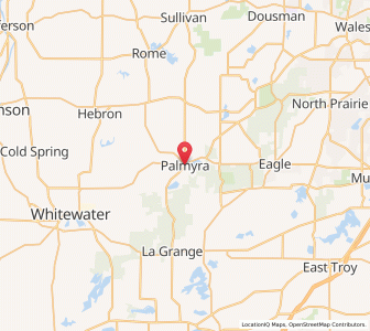 Map of Palmyra, Wisconsin