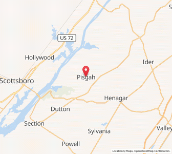 Map of Pisgah, Alabama