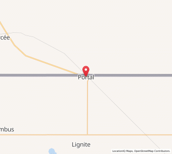 Map of Portal, North Dakota