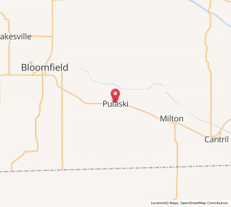 Map of Pulaski, Iowa