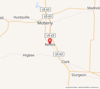 Map of Renick, Missouri