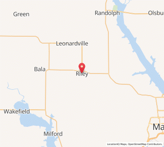 Map of Riley, Kansas