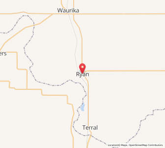 Map of Ryan, Oklahoma