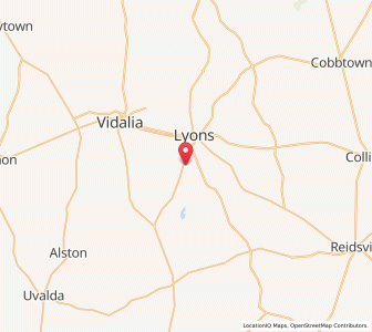 Map of Santa Claus, Georgia