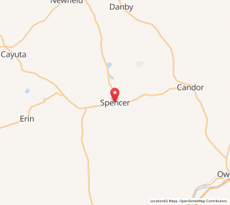 Map of Spencer, New York