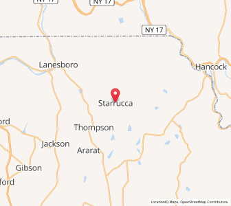 Map of Starrucca, Pennsylvania