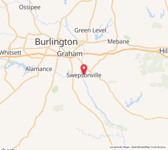 Map of Swepsonville, North Carolina