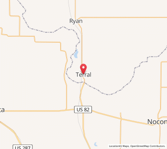 Map of Terral, Oklahoma
