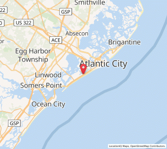 Map of Ventnor City, New Jersey