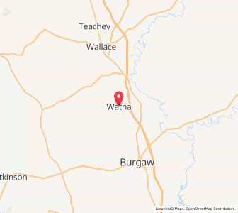 Map of Watha, North Carolina