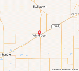 Map of White Deer, Texas
