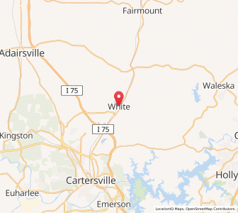 Map of White, Georgia