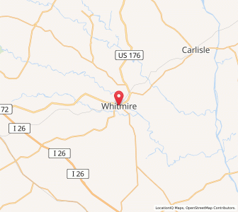 Map of Whitmire, South Carolina