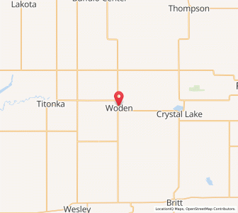 Map of Woden, Iowa
