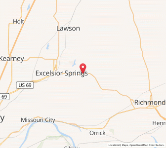 Map of Wood Heights, Missouri